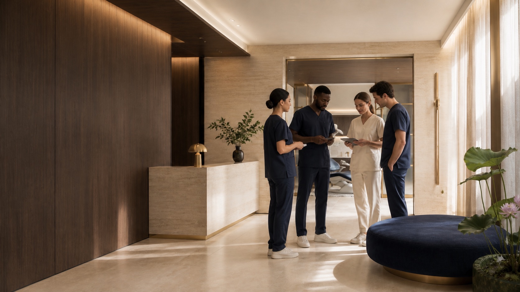 Concept editoriale della collaborazione tra professionisti sanitari